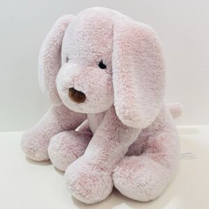 Animal Adventure 14" Pink Puppy Dog Plush Brown Heart Nose Floppy Stuffed Animal